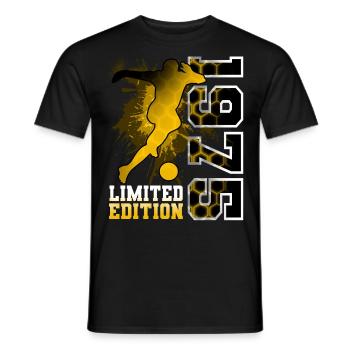 1975 Year of birth Birthday Football - Men's T-Shirt - black - Front - AI Model Male 178 light (178cm)
