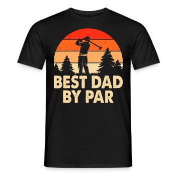 Best Dad By Par - Männer T-Shirt - Schwarz - Vorne - AI Model Male 178 light (178cm)