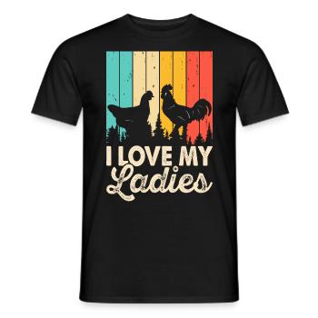 I Love My Ladies - Männer T-Shirt - Schwarz - Vorne - AI Model Male 178 light (178cm)