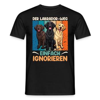 Labrador Hund DER LABRADOR-WEG IGNORIEREN - Männer T-Shirt - Schwarz - Vorne - AI Model Male 178 light (178cm)
