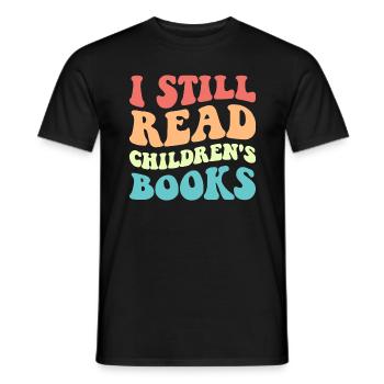 Ich lese immer noch Kinderbücher V - Männer T-Shirt - Schwarz - Vorne - AI Model Male 178 light (178cm)