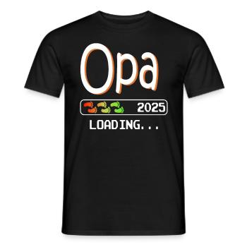 Werdender Opa 2025 loading zukünftiger Großvater - Männer T-Shirt - Schwarz - Vorne - AI Model Male 178 light (178cm)