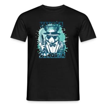 Hamster, Gangsta, illustration, Mafiosi - Men's T-Shirt - black - Front - AI Model Male 178 light (178cm)