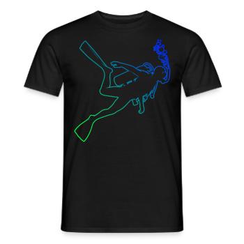 Scuba Diver Scuba Taucher Damen Diver Free Dive - Männer T-Shirt - Schwarz - Vorne - AI Model Male 178 light (178cm)