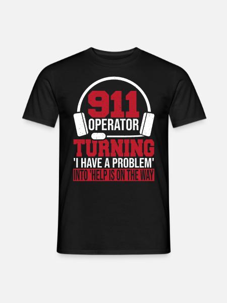 Feuerwehr Öffentliche Sicherheit Dispatcher First - Männer T-Shirt - Schwarz