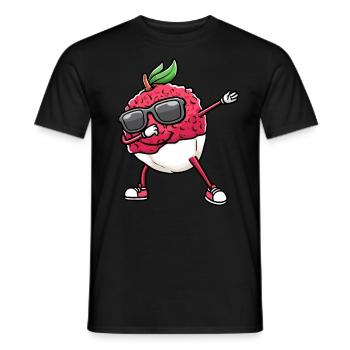 Tanzende Litschi Mit Sonnenbrille Litschis - Männer T-Shirt - Schwarz - Vorne - AI Model Male 178 light (178cm)