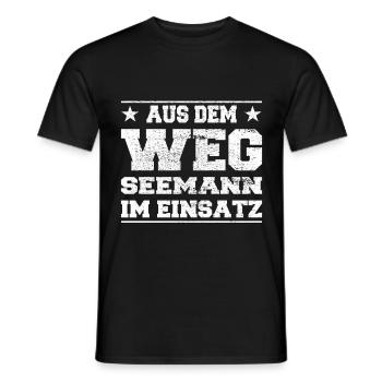 Marin à l’écart dans le design d’action - T-shirt homme - noir - Devant - AI Model Male 178 light (178cm)