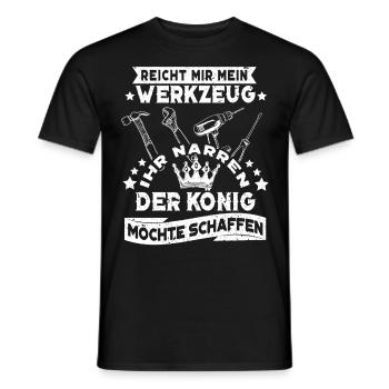 Hand me my tools, you fools, craftsmen - Men's T-Shirt - black - Front - AI Model Male 178 light (178cm)