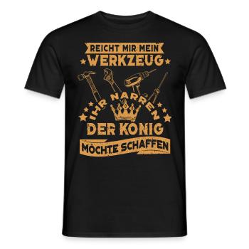 Hand me my tools, you fools, craftsmen - Men's T-Shirt - black - Front - AI Model Male 178 light (178cm)