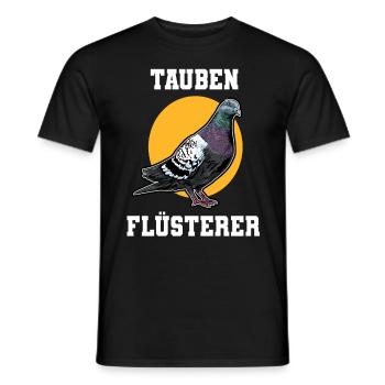 Pigeons, Chuchoteurs, Pigeons voyageurs, Colombophiles - T-shirt homme - noir - Devant - AI Model Male 178 light (178cm)