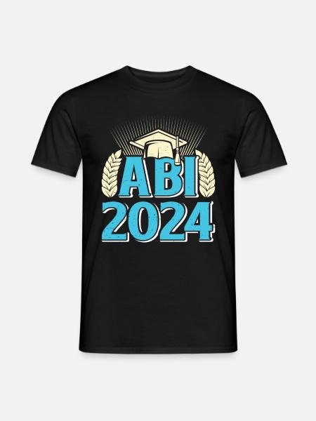 Abi 2024 Abitur Mädchen Abiturientin Frauen - Männer T-Shirt - Schwarz