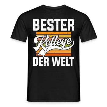 Bester Kollege der Welt Mitarbeiter Bürokollege - Männer T-Shirt - Schwarz - Vorne - AI Model Male 178 light (178cm)