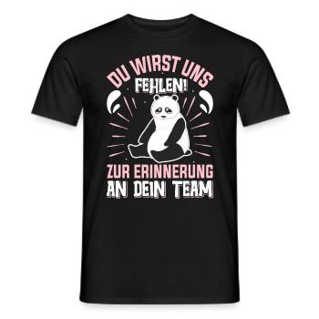 Abschied Kollege Du Wirst uns Fehlen Dein Team - Männer T-Shirt - Schwarz - Vorne - AI Model Male 178 light (178cm)