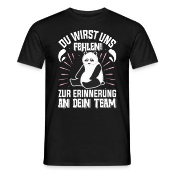 Abschied Kollege Du Wirst uns Fehlen Dein Team - Männer T-Shirt - Schwarz - Vorne - AI Model Male 178 light (178cm)