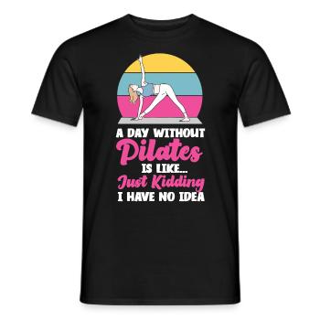Instructeur de Pilates Professeur Retro A - T-shirt homme - noir - Devant - AI Model Male 178 light (178cm)