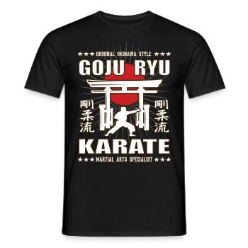 coole Goju Ryu Kampfsport Design mit Kanji - Männer T-Shirt - Schwarz - Vorne - AI Model Male 178 light (178cm)