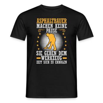 Le constructeur d’asphalte ne prend pas de pause Constructeur de routes - T-shirt homme - noir - Devant - AI Model Male 178 light (178cm)