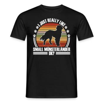 J’aime juste Little Münsterlander - T-shirt homme - noir - Devant - AI Model Male 178 light (178cm)