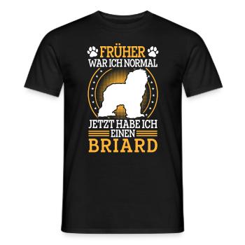 Briard was normal Berger de Brie Briard - Men's T-Shirt - black - Front - AI Model Male 178 light (178cm)