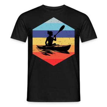 Kayak Femme Canoë Kayak Kayak Homme - T-shirt homme - noir - Devant - AI Model Male 178 light (178cm)