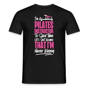 Pilates Instructor Teacher I'm A - Männer T-Shirt - Schwarz - Vorne - AI Model Male 178 light (178cm)
