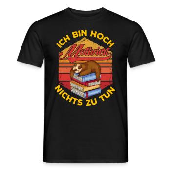Lustiger Kollege Hochmotiviert Nichts zu Tun - Männer T-Shirt - Schwarz - Vorne - AI Model Male 178 light (178cm)