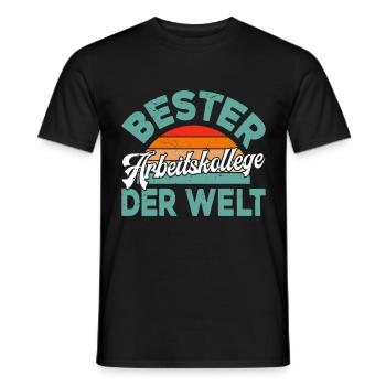 Bürokollege BESTER Arbeitskollege der Welt - Männer T-Shirt - Schwarz - Vorne - AI Model Male 178 light (178cm)