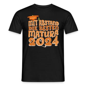 MATURA 2024 Mit Abstand die Besten Maturantin - Männer T-Shirt - Schwarz - Vorne - AI Model Male 178 light (178cm)