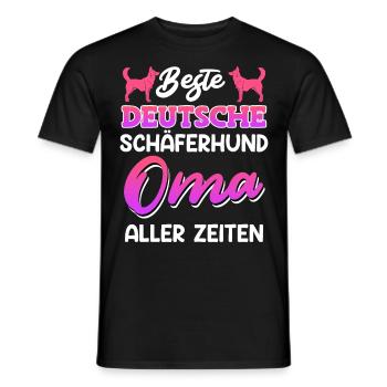BEST GERMAN SHEPHERD GRANDMA EVER Schäferhund - Männer T-Shirt - Schwarz - Vorne - AI Model Male 178 light (178cm)