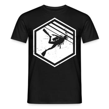 Plongée Femme Scuba Diver Plongée sous-marine - T-shirt homme - noir - Devant - AI Model Male 178 light (178cm)