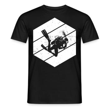 Scuba Diver Diver Men's Diver Free Dive - Men's T-Shirt - black - Front - AI Model Male 178 light (178cm)