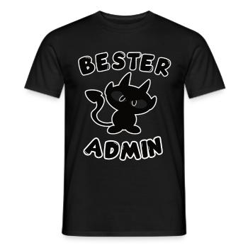 cooles bester Admin Design mit Teufelchen - Männer T-Shirt - Schwarz - Vorne - AI Model Male 178 light (178cm)