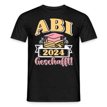 Abi 2024 Geschafft! Abiturienten Abschluss Lustig - Männer T-Shirt - Schwarz - Vorne - AI Model Male 178 light (178cm)