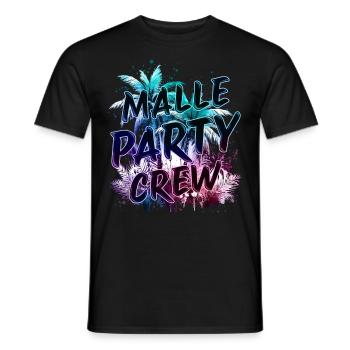 Malle Party Crew - Men's T-Shirt - black - Front - AI Model Male 178 light (178cm)
