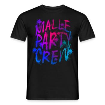 Malle Party Crew - Men's T-Shirt - black - Front - AI Model Male 178 light (178cm)