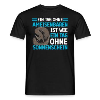 Journée sans fourmilier Ours mangeur de fourmis - T-shirt homme - noir - Devant - AI Model Male 178 light (178cm)