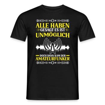 Opérateur radioamateur Puis vint le radioamateur - T-shirt homme - noir - Devant - AI Model Male 178 light (178cm)
