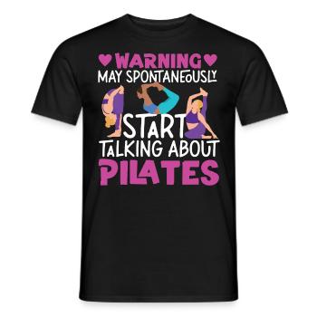 Avertissement de l’instructeur de Pilates - T-shirt homme - noir - Devant - AI Model Male 178 light (178cm)