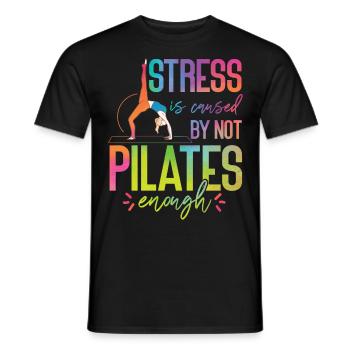 Instructeur de Pilates Enseignant - T-shirt homme - noir - Devant - AI Model Male 178 light (178cm)