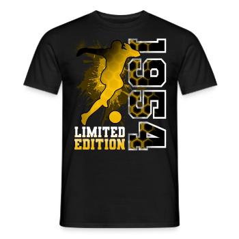 1954 Année de naissance Anniversaire Football - T-shirt homme - noir - Devant - AI Model Male 178 light (178cm)