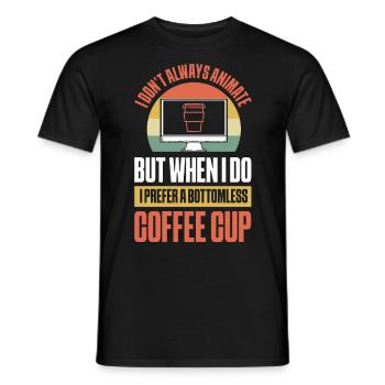 Graphic Designer 3D Art Animate 3D Artist - Men's T-Shirt - black - Front - AI Model Male 178 light (178cm)