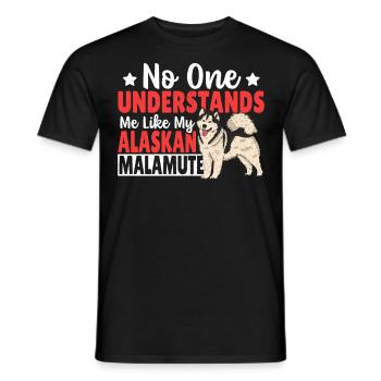 Alaskan Malamute Mom Sled Dog Alaskan Malamute - Men's T-Shirt - black - Front - AI Model Male 178 light (178cm)