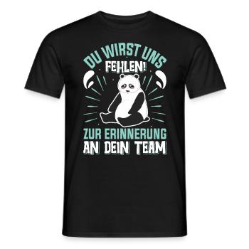 Abschied Kollege Du Wirst uns Fehlen Dein Team - Männer T-Shirt - Schwarz - Vorne - AI Model Male 178 light (178cm)