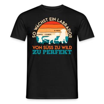 Labrador Hund SO WÄCHST EIN LABRADOR Lustiges - Männer T-Shirt - Schwarz - Vorne - AI Model Male 178 light (178cm)