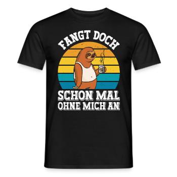 Mitarbeiter Faul Fangt Schon Mal Ohne Mich An - Männer T-Shirt - Schwarz - Vorne - AI Model Male 178 light (178cm)