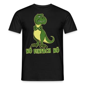 Nö einfach Nö Tyrannosaurus Rex Dino frecher T-Re - Men's T-Shirt - black - Front - AI Model Male 178 light (178cm)