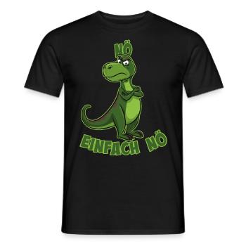Nö einfach Nö Tyrannosaurus Rex Dino frecher T-Re - Men's T-Shirt - black - Front - AI Model Male 178 light (178cm)