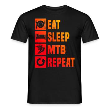 Radfahren Mountainbiker Radsport MTB Radfahrer - Männer T-Shirt - Schwarz - Vorne - AI Model Male 178 light (178cm)