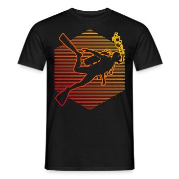 Diving Taucher Scuba Taucher Tauchen Scuba Diver - Men's T-Shirt - black - Front - AI Model Male 178 light (178cm)