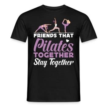 Pilates Instructor Teacher Friends - Men's T-Shirt - black - Front - AI Model Male 178 light (178cm)